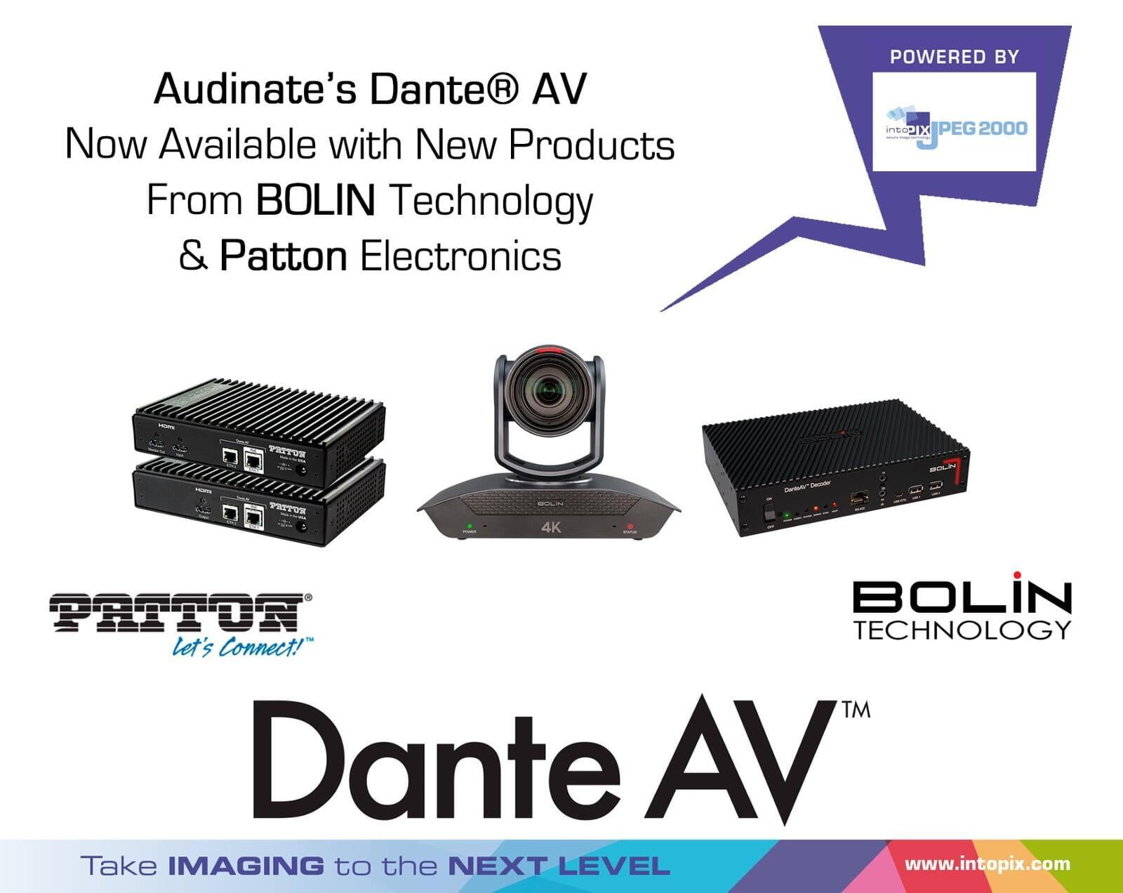 BOLIN Technology 및 Patton Electronics의 새로운 Dante® AV 제품 출시